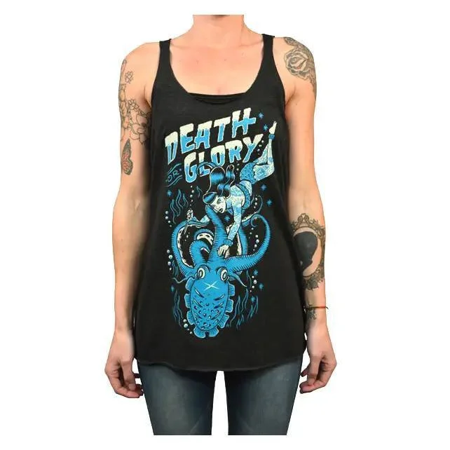 Black Market Art Company Death or Glory - Unfinished Racer Back Tank Top yoga tank top
