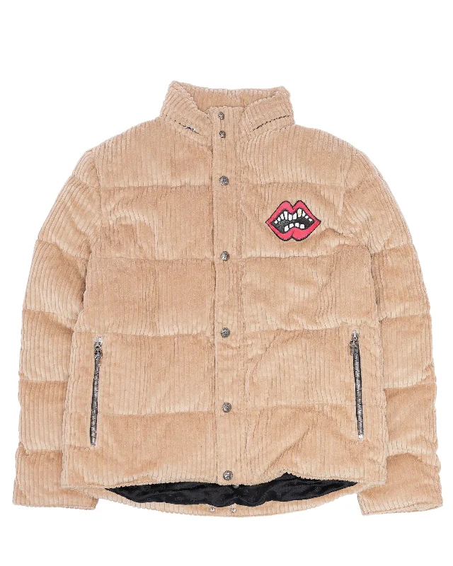 Corduroy Puffer Jacket Cardigan Sweater Pullover