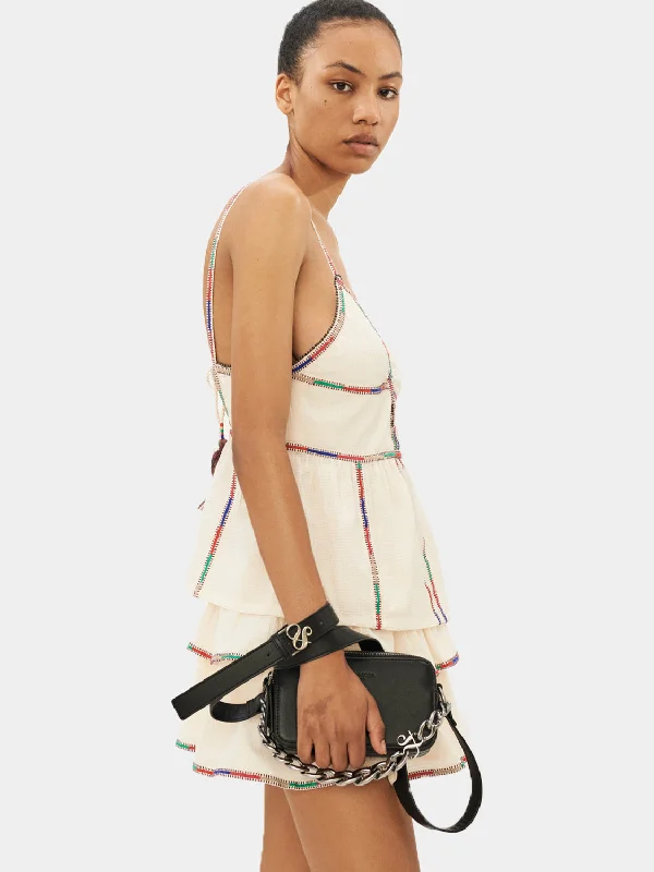 Embroidery tank top neon tank top