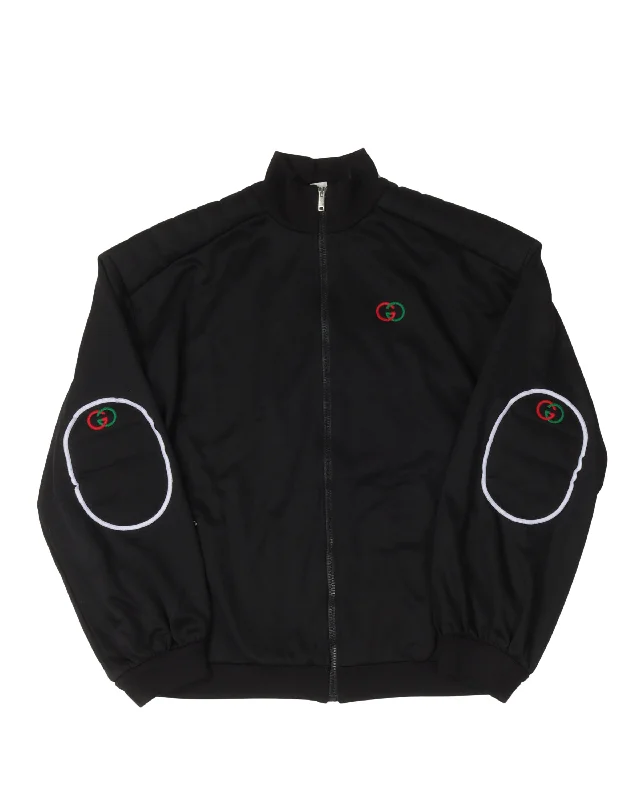 Elbow Pad Embroidered Logo Jacket Insulated Jacket Fitted Jacket Loose Jacket