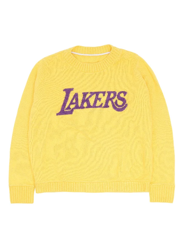 NBA Cashmere Los Angeles Lakers Sweater Neon Metallic Matte