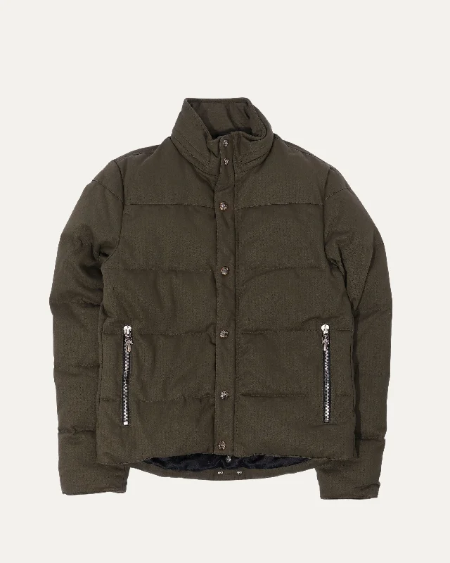 HBT Puffer Jacket Notch Collar Jacket Peter Pan Collar Jacket Cowl Neck Jacket