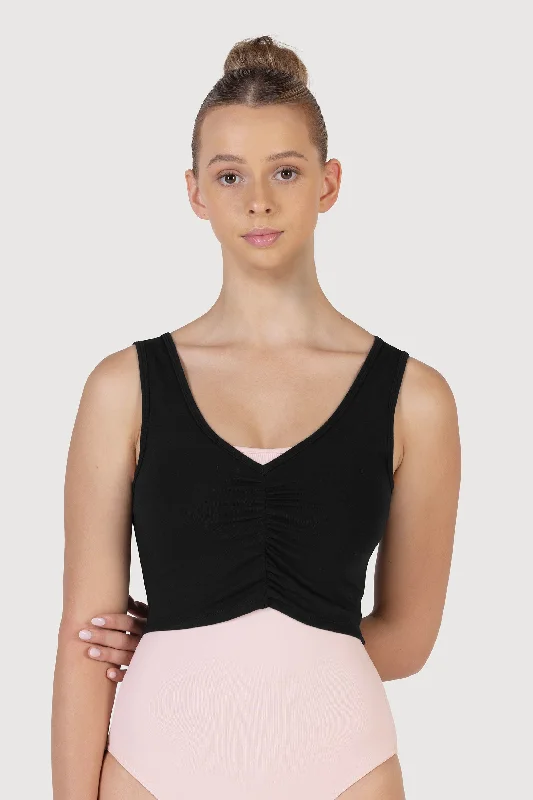 Ladies Nessa Soft Cropped Tank layering tank top