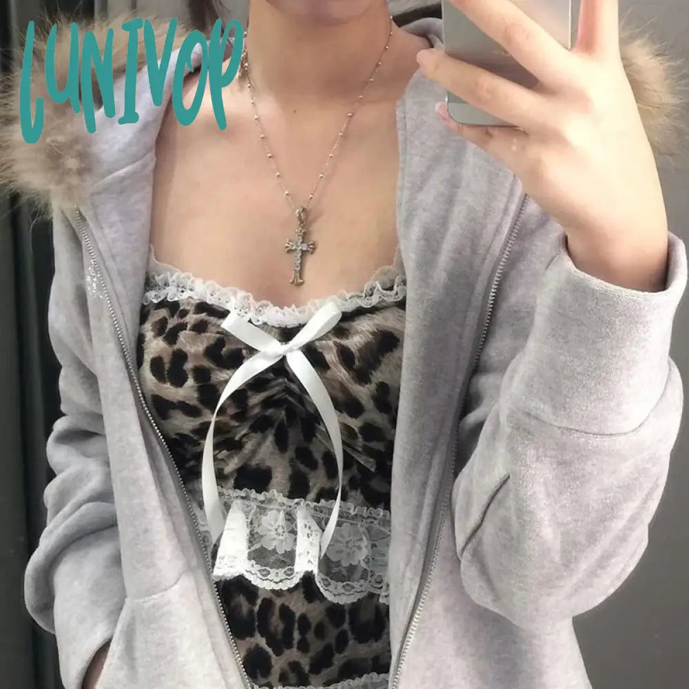 Lunivop Woman Old Money Camisole Maillard Tank Ballet Core Top Halter Coquette Top Bustier French Elegance Corset Gyaru Top Patchwork cotton tank top