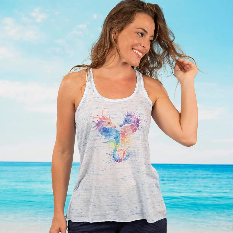 Seahorse Love Racerback Tank Top boho tank top