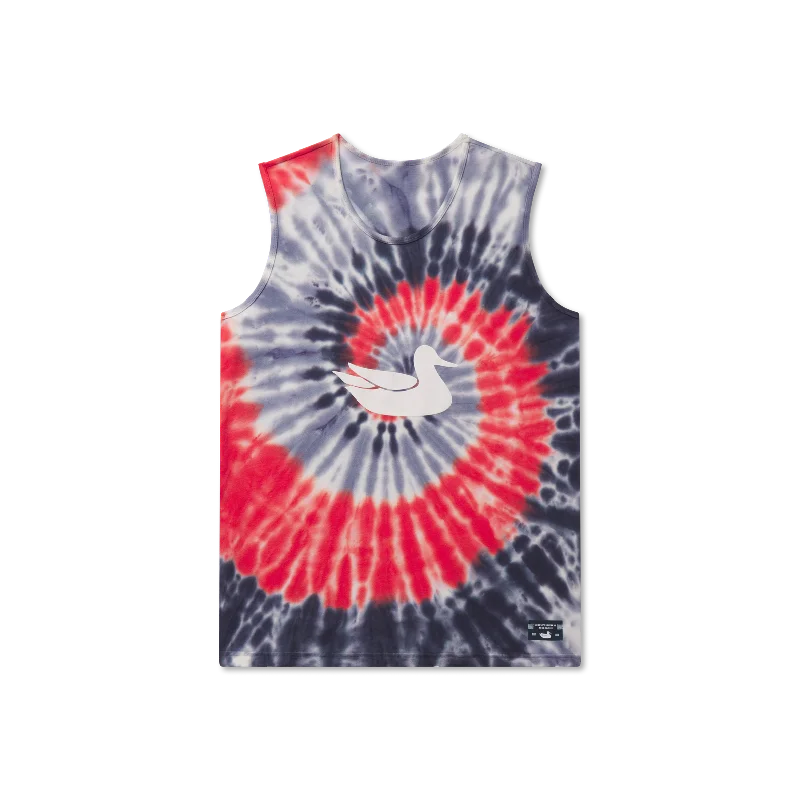 Whitling Tie-Dye Tank - Spiral athletic tank top