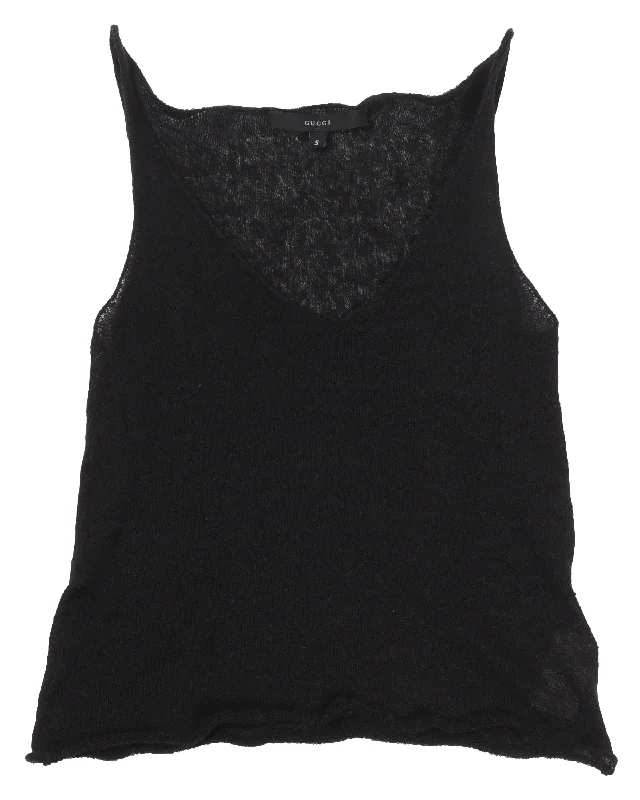 SS99 Tom Ford Era Linen Tank Top cropped tank top