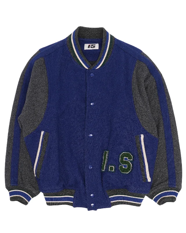 I.S. Sport Wool Varsity Jacket Herringbone Jacket Houndstooth Jacket Plaid Jacket