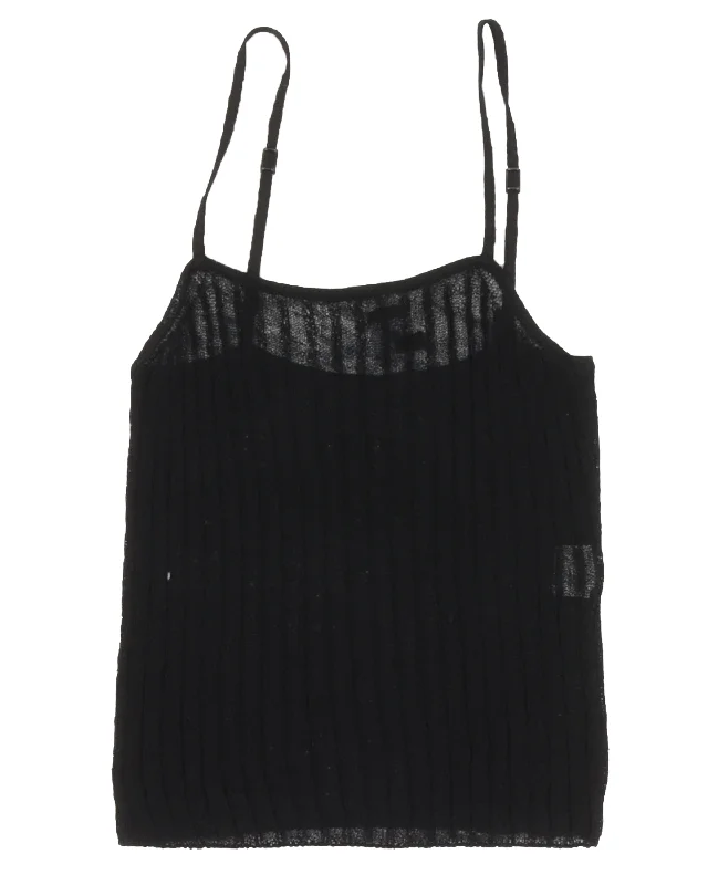 SS98 Tom Ford Era Ribbed Tank Top metallic tank top