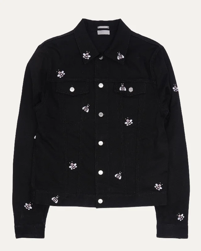 KAWS Denim Trucker Jacket Snapped Jacket Toggled Jacket Drawstring Jacket