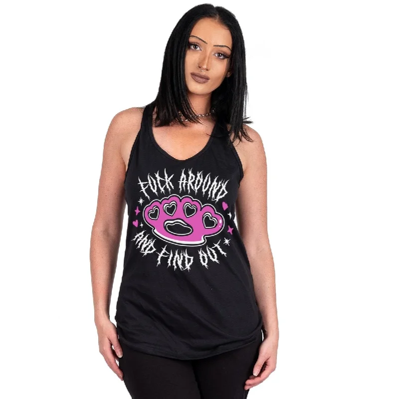 F Around And Find Out Racerback Tank Top summer tank top