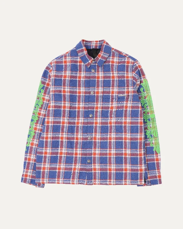 Padded Flannel Jacket Tailored Jacket Straight Jacket A-Line Jacket
