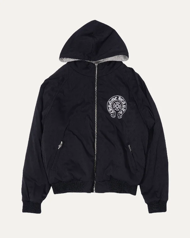 Reversible Scroll & Horseshoe Logo Jacket Print Jacket Jacquard Jacket Patchwork Jacket
