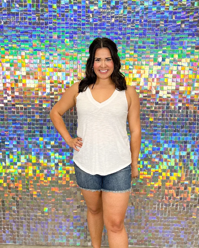 Z Supply Feeling Good Tank - White boho tank top