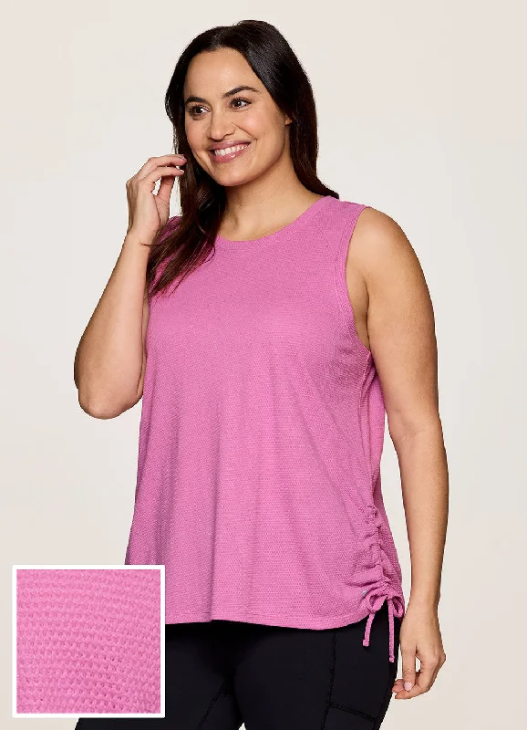Plus Day Dreamer Ruched Tank workout tank top