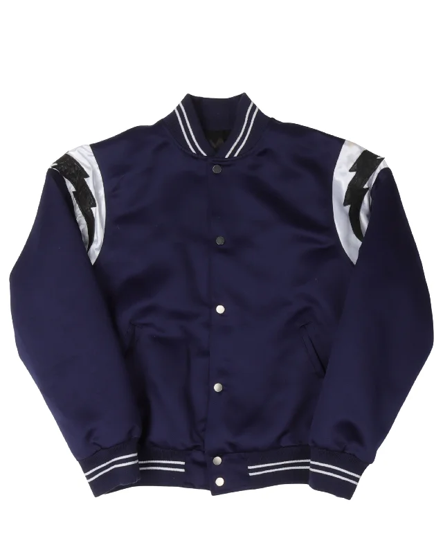 Satin Lightning Varsity Jacket Lace Jacket Ribbed Jacket Sequined Jacket