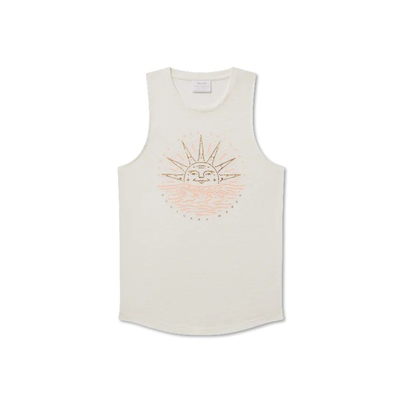 Sadie Vintage Rocker Tank - Sunset lavender tank top
