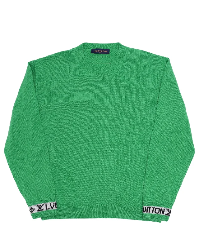 Cuffs Cashmere Crewneck Sweater Cable Knit Ribbed Knit Lace Knit