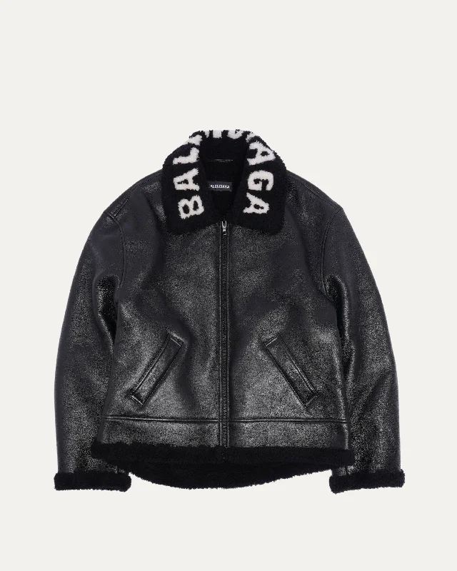 Cocoon Aviator Shearling Jacket Denim Jacket Leather Jacket Suede Jacket