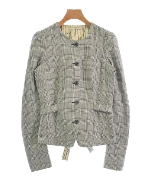 BALENCIAGA Collarless jackets Zip Front Button Front Snap Front