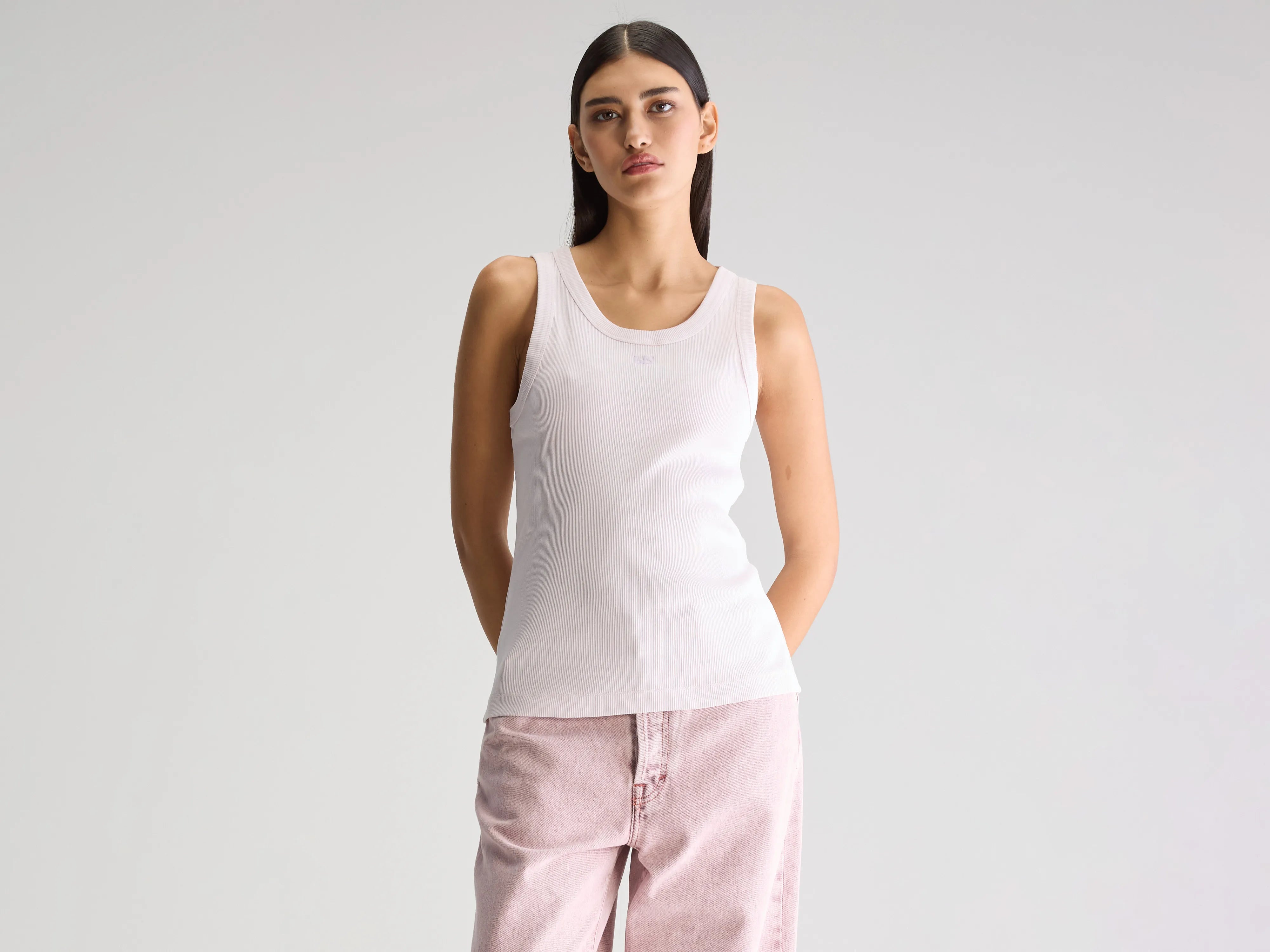 Valdi slim tank top (251 / W / GRAY LILAC) fitted tank top