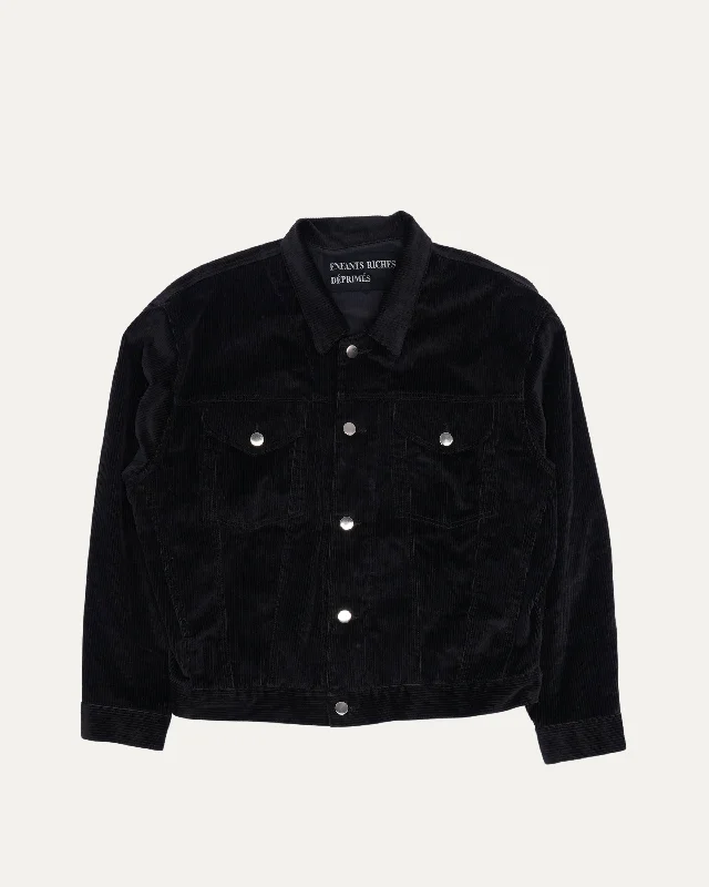 Sample Embroidered Corduroy Jacket Zippered Front Buttoned Front Snap Front