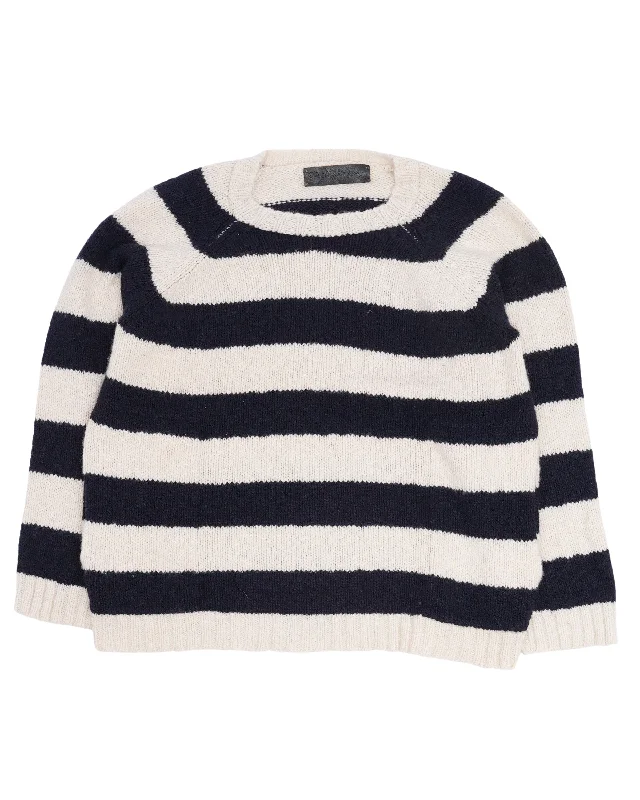 Striped Cashmere Sweater Striped Floral Plaid