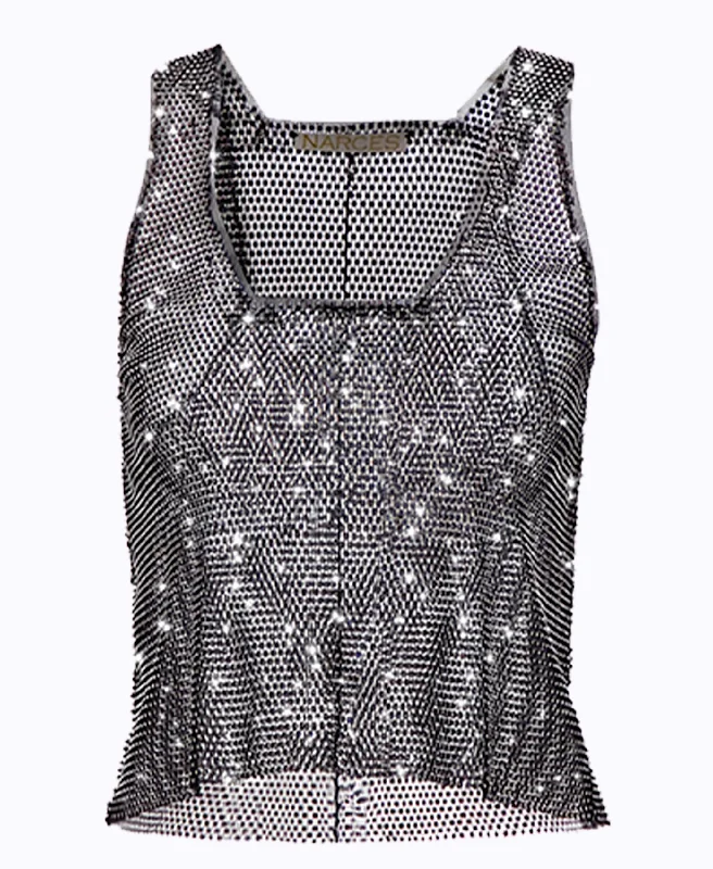 Midnight Crystal Tank cropped tank top