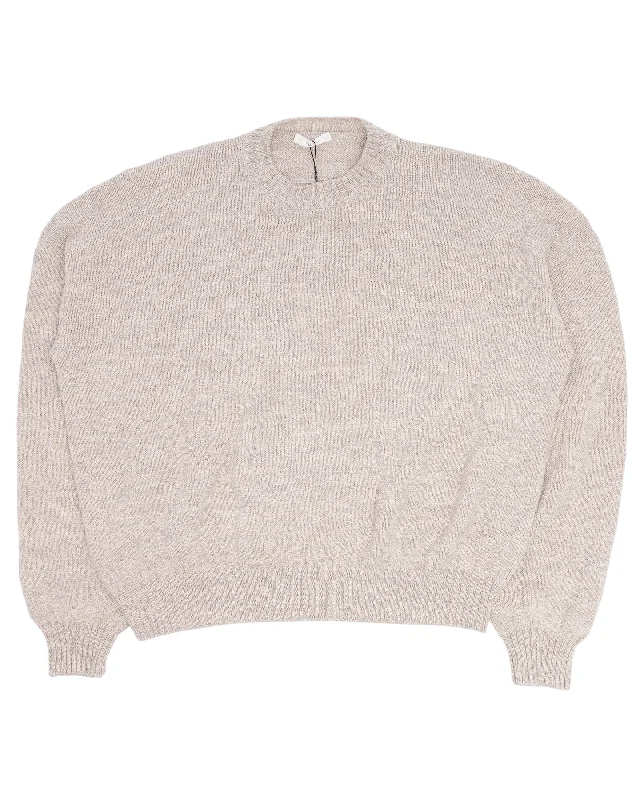 Virgin Wool Blend Sweater Transparent Opaque Sheer