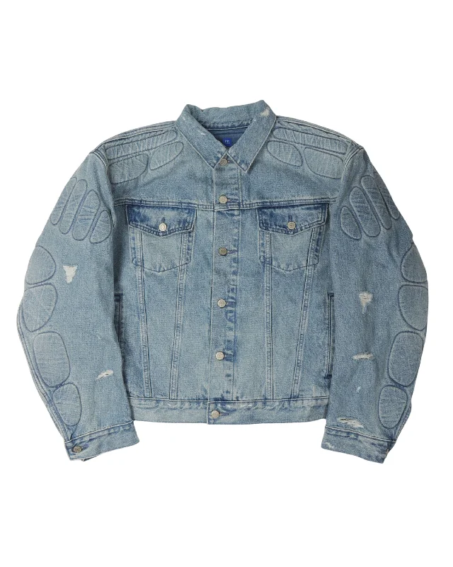 GAP Padded Denim Trucker Jacket Fitted Jacket Loose Jacket Oversized Jacket