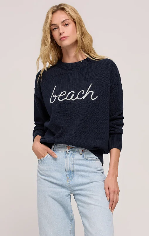 Z-Supply Beach Boyfriend Sweater - ECLIPSE Boxy Sweater Fitted Sweater A-Line