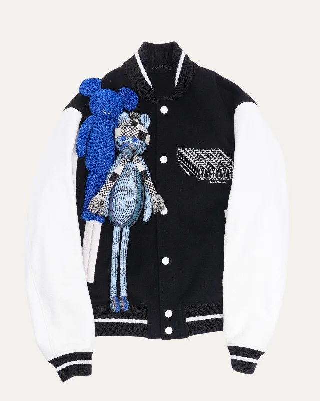 Puppet Baseball Jacket Satin Jacket Silk Jacket Chiffon Jacket