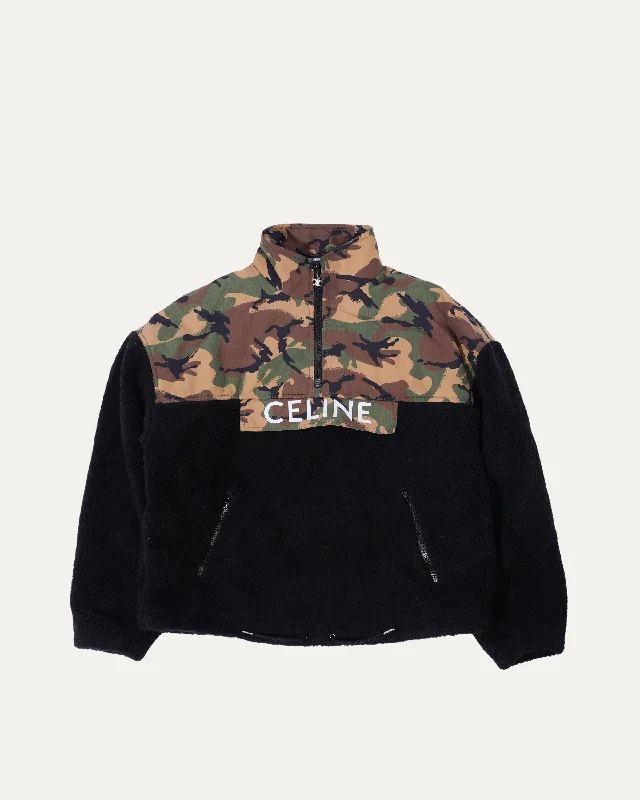 Quarter Zip Camo Fleece Jacket Ribbed Jacket Pleated Jacket Ruffled Jacket