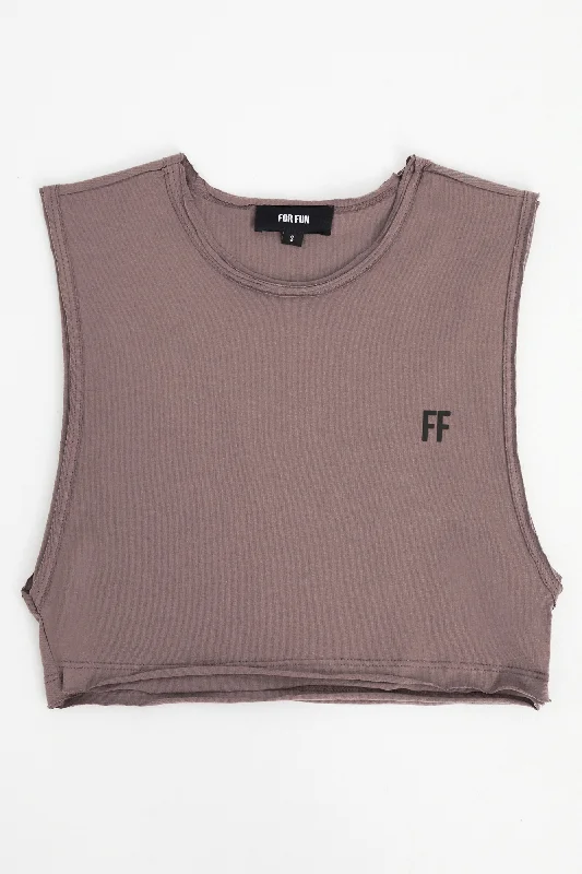 FF / Sleeveless Crop Tank Top vintage tank top