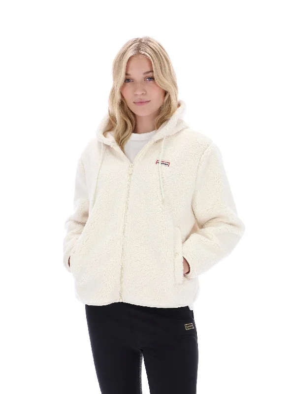 Bonelle Borg Fleece Jacket Antique White Fitted Jacket Loose Jacket Oversized Jacket