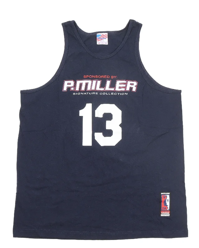 P. Miller Signature Collection Jersey Tank-Top black tank top