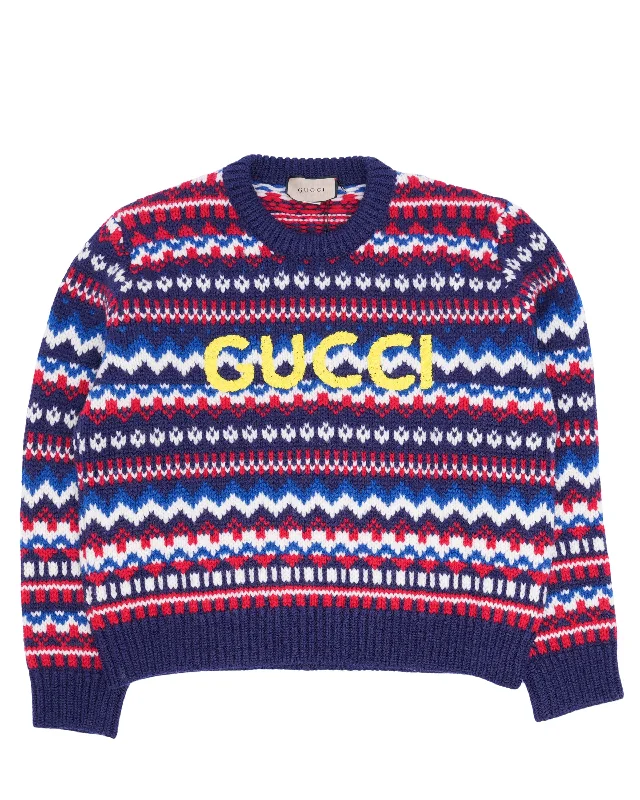 Knit Wool Sweater Zippered Buttoned Snapped