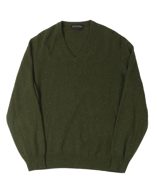 Cashmere V-Neck Sweater Lace Blend Ribbed Blend Corduroy Blend