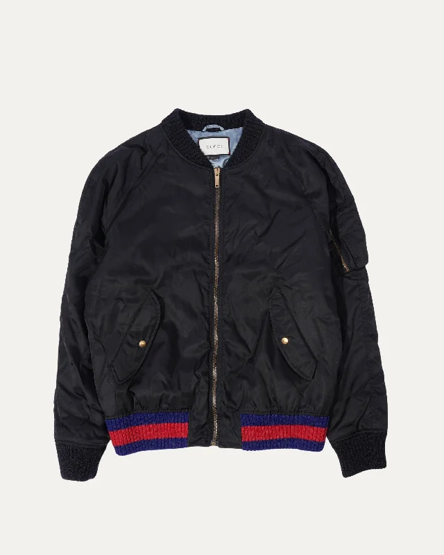 Embroidered Birds Nylon Jacket Print Jacket Jacquard Jacket Patchwork Jacket
