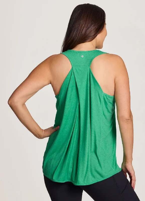 Plus Prime Relaxed Twist Back Tank Top basic tank top