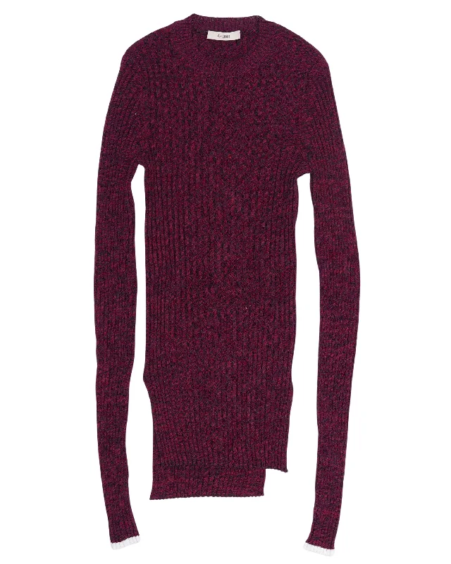 Ribbed Cotton Sweater Houndstooth Herringbone Solid