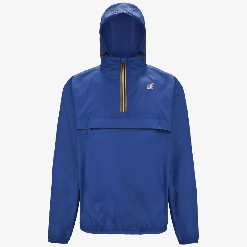 Unisex Le Vrai 3.0 Leon Rain Jacket Blue Royal Marine Hooded Jacket Caped Jacket Shawl Collar Jacket