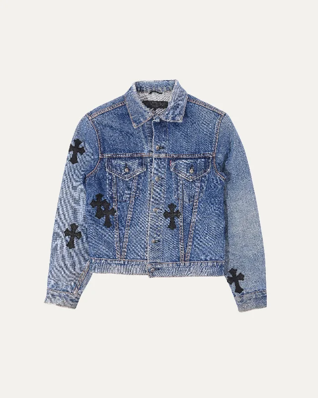 Levi's Cross Patch Type-3 Denim Trucker Jacket Jersey Jacket Tulle Jacket Batik Jacket