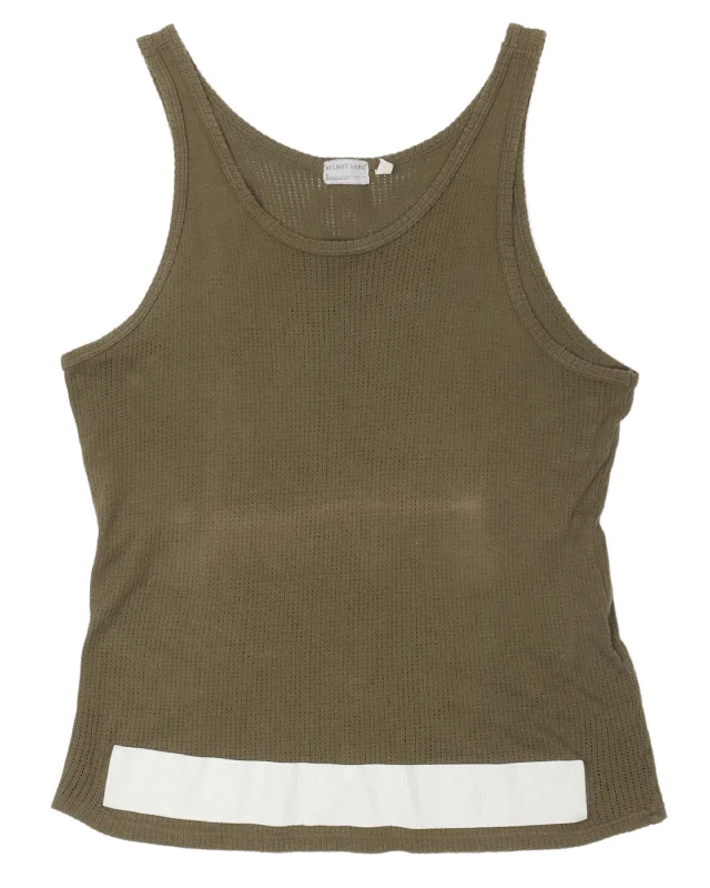 White Strip Tank Top cherry red tank