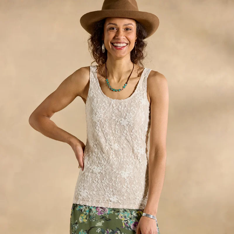 Shae Lace Tank lemon yellow tank