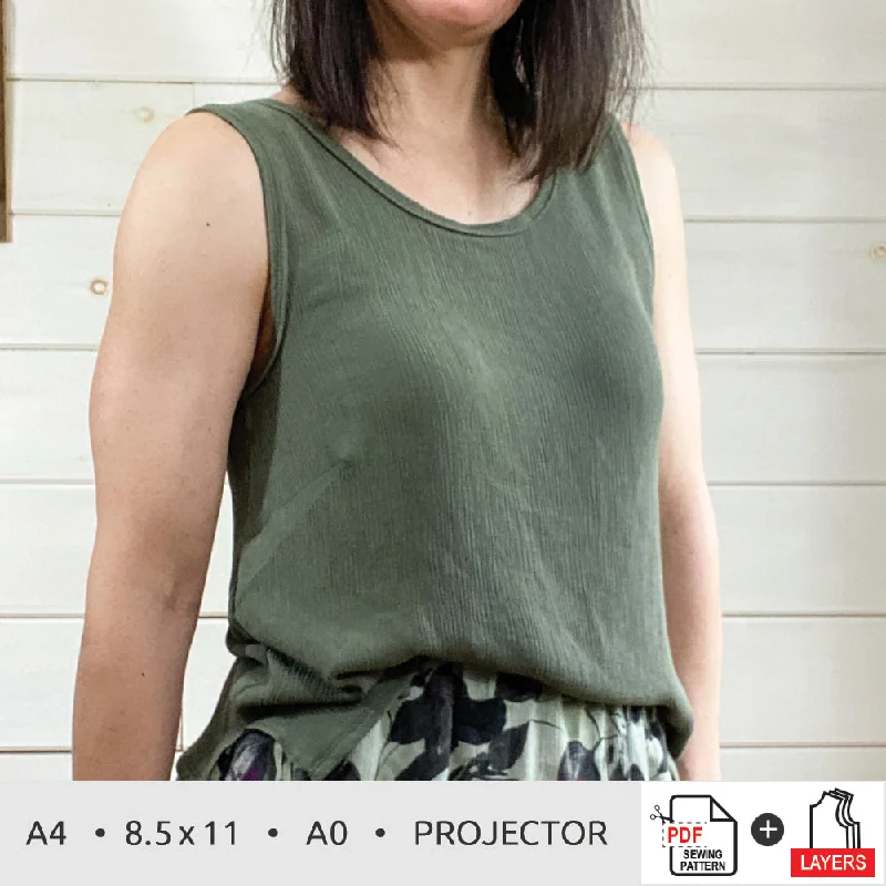 Woven Classy Tank Pattern essential tank top