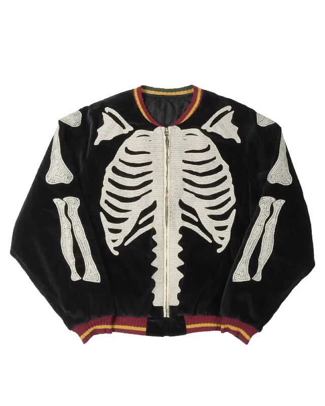 Velveteen Bone Embroidered Souvenir Jacket Herringbone Jacket Houndstooth Jacket Plaid Jacket