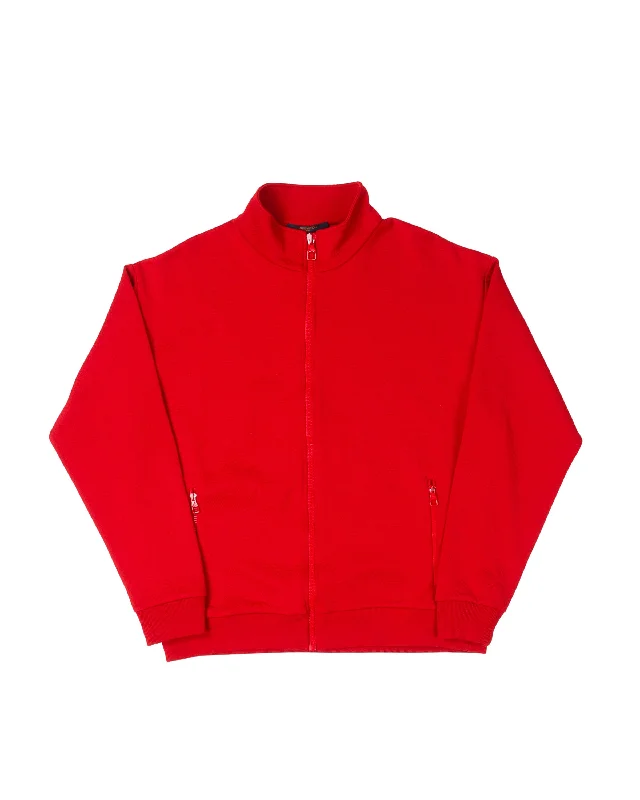 Embossed Monogram Track Jacket Zippered Front Buttoned Front Snap Front