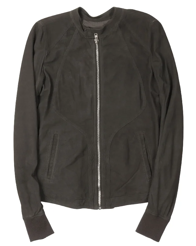 Blistered Suede Intarsia Jacket Trench Coat Raincoat Waterproof Jacket