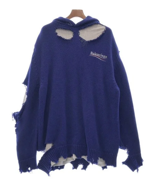 BALENCIAGA Sweaters Denim Fabric Leather Fabric Suede Fabric